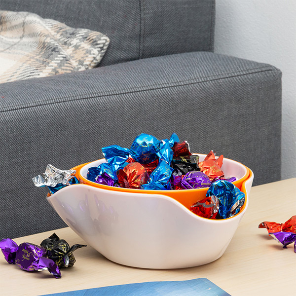 2-i-1 Snacksskål (2 delar)