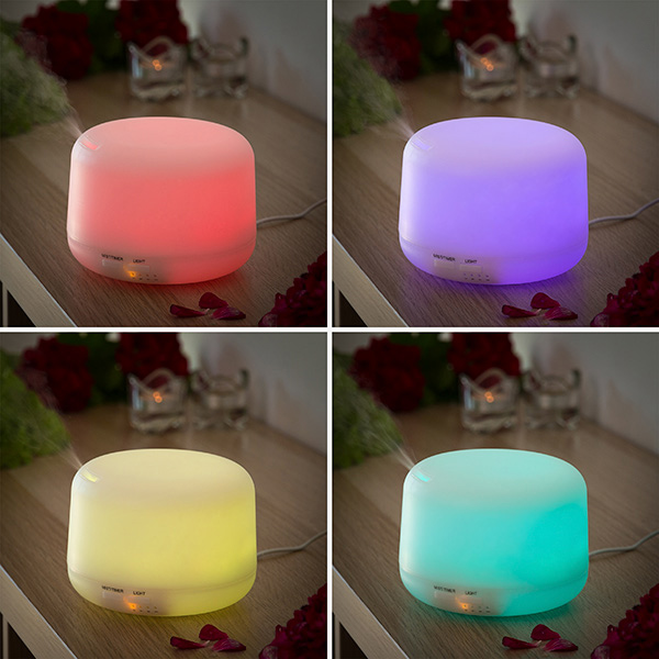 Aromaterapibehumidifier med flera färger
